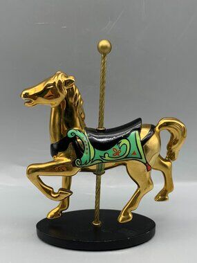 Franklin Mint 24k Gold Plated House of Faberge Carousel Horse
